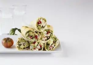 Crêpes mit Gemüsefüllung