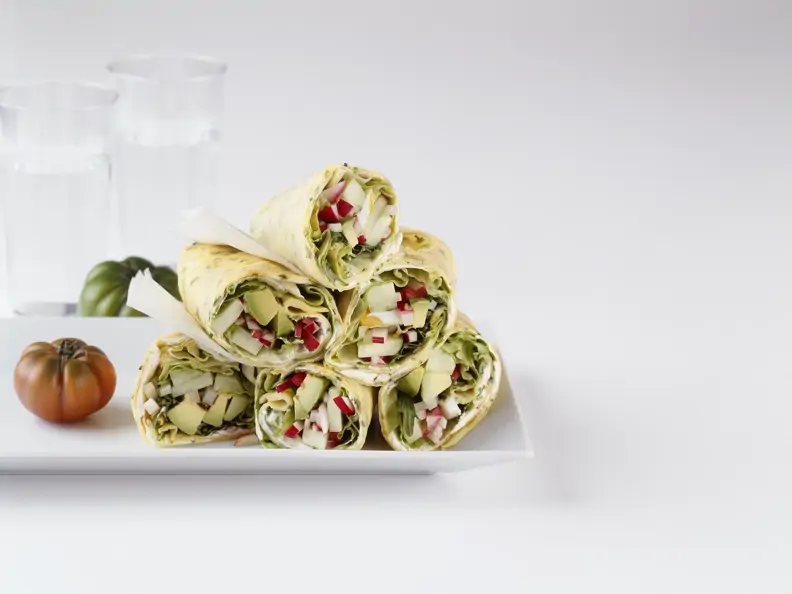 Crêpes mit Gemüsefüllung
