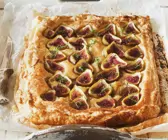 Ricotta-Feigen-Kuchen mit Mandeln und Honig