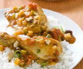 Curry-Hähnchen mit Reis