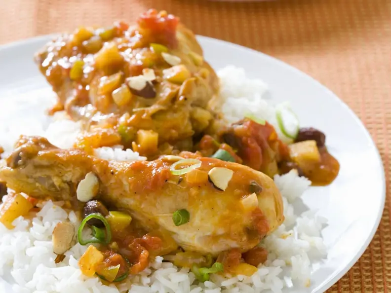 Curry-Hähnchen mit Reis