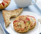 Süßkartoffel-Frittata mit Spinat