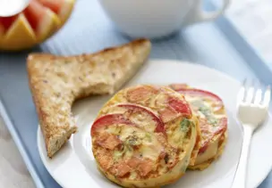 Süßkartoffel-Frittata mit Spinat