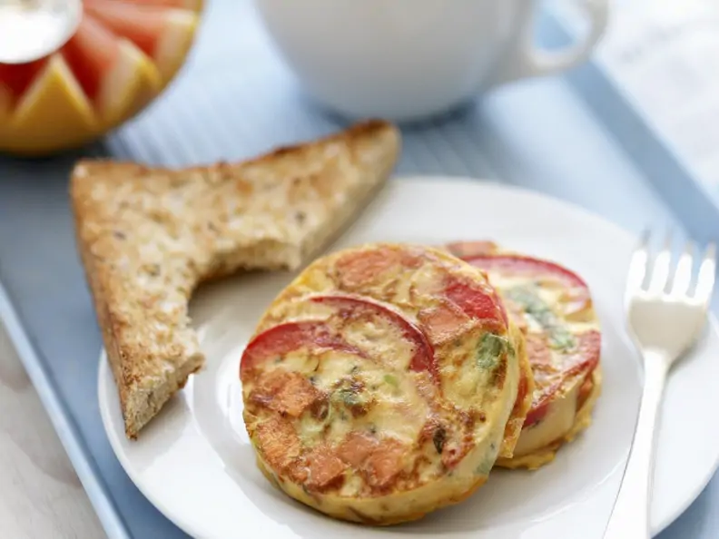 Süßkartoffel-Frittata mit Spinat