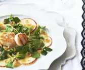 Apfel-Carpaccio mit Jakobsmuscheln