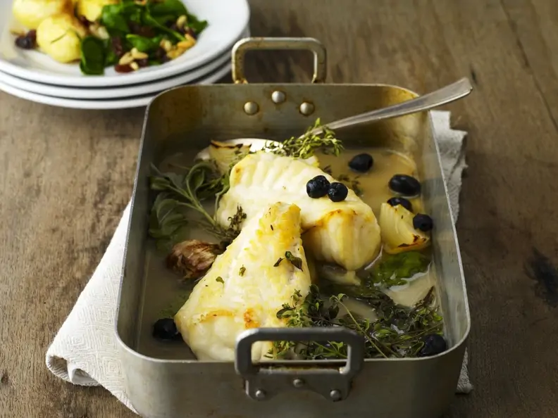 Anglerfisch mit Oliven