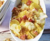Blumenkohl-Apfel-Gratin mit Fontinakäse