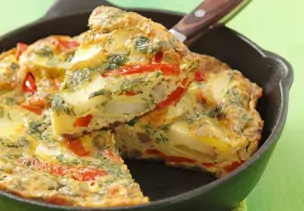 Kartoffel-Paprika-Tortilla