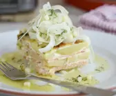 Lachsgratin mit Fenchelsalat