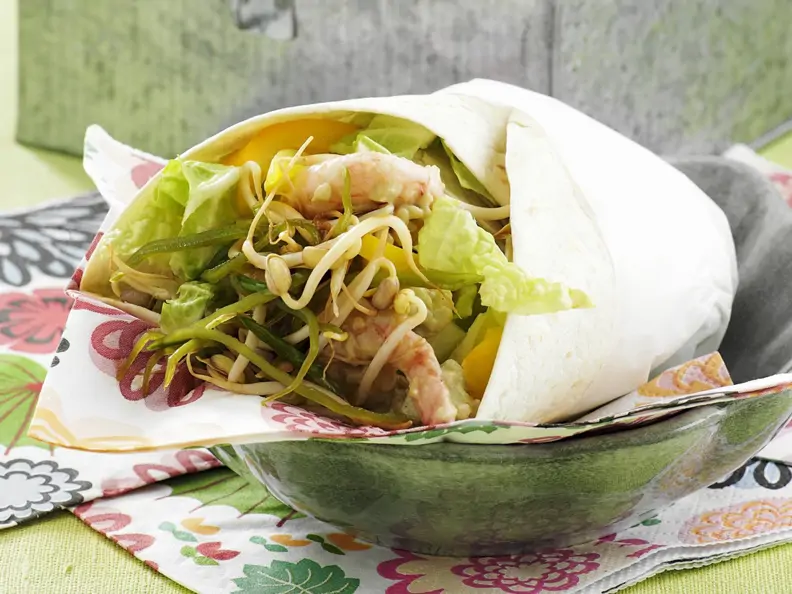 Wraps mit Garnelen