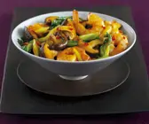 Gemüse mit Garnelen