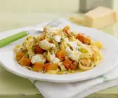 Bandnudeln mit Butternusskürbis