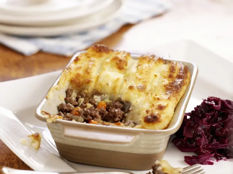 Shepherd's Pie mit Rotkohl