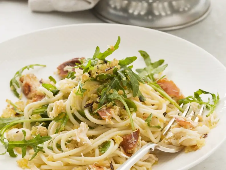 Pasta mit Krabbenfleisch