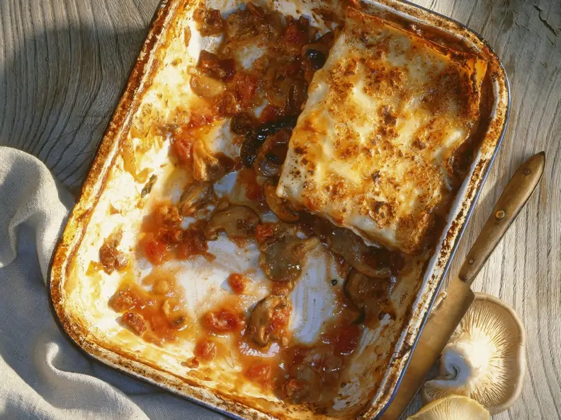 Vegetarische Lasagne mit Pilzen