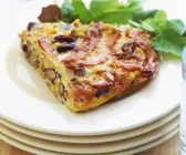 Kartoffeltortilla mit Kidneybohnen und Schinken