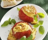 Gefüllte Tomaten mit Mascarponesouffle