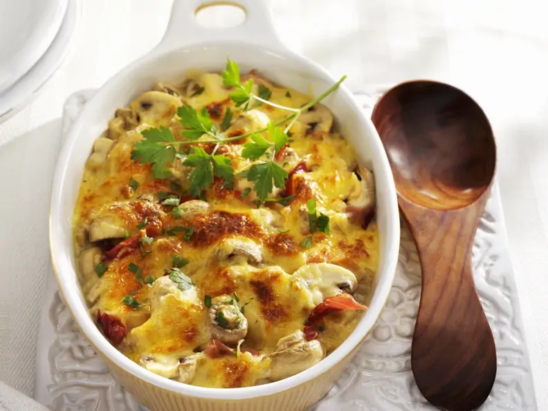 Schweizer Champignongratin