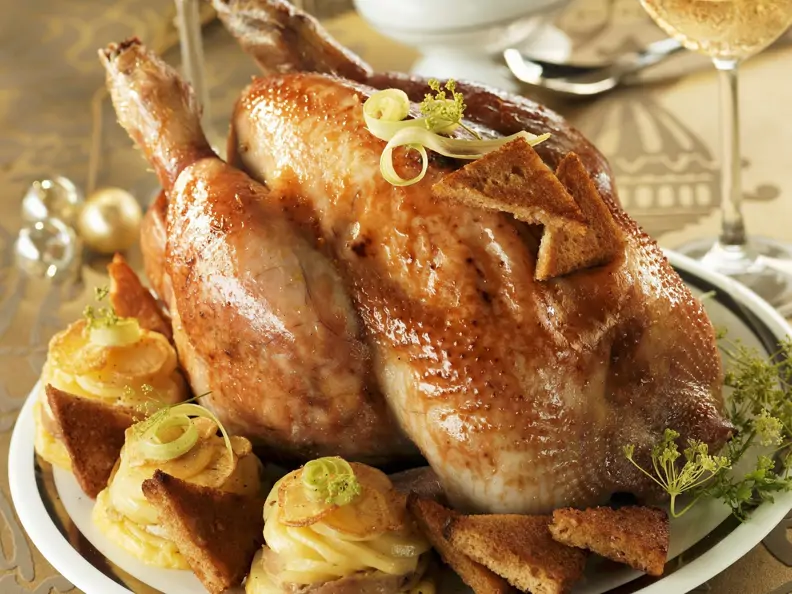Putenbraten mit Gemüsepüree