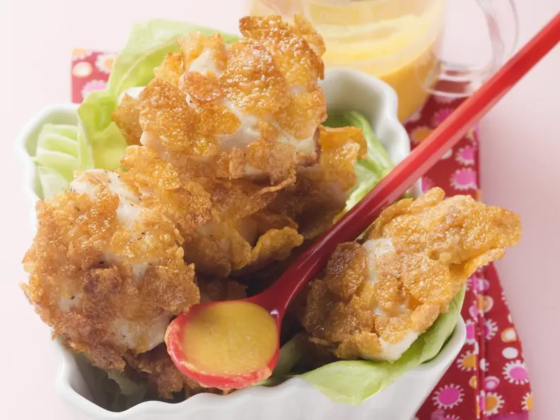 Hähnchenbrust mit Cornflakes-Panade