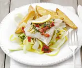 Gedämpftes Kabeljaufilet