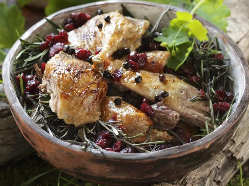 Gebratene Rosmarin-Ente