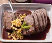 Schmorbraten vom Rind mit Glühweinsoße