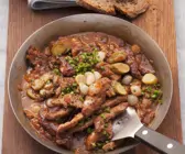 Kalbslebergeschnetzeltes mit Senf-Soße