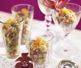 Reissalat auf orientalische Art mit Pistazien