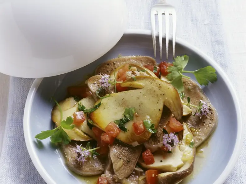 Kalbszunge mit Pilzsalat