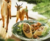Kartoffelrouladen mit Pfifferlingen