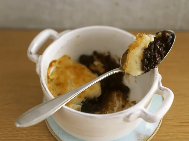 Wildgeflügelhackfleisch mit Kartoffelbreihaube (Hachis Parmentier)