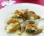 Maultaschen in Schmalzsoße