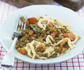Spätzle mit Linsengemüse