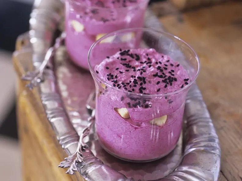 Herzhafte Tiramisu aus Roter Bete und Ziegenkäse