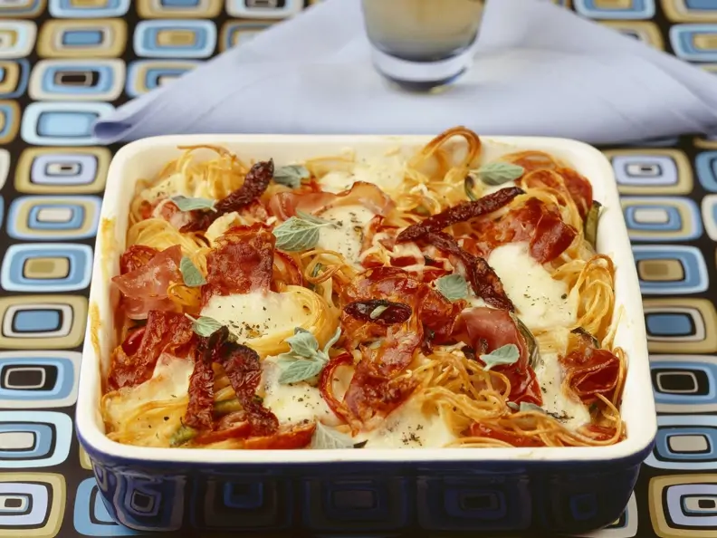 Pizza-Nudelauflauf