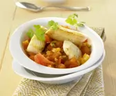 Curry nach indischer Art mit Heilbutt