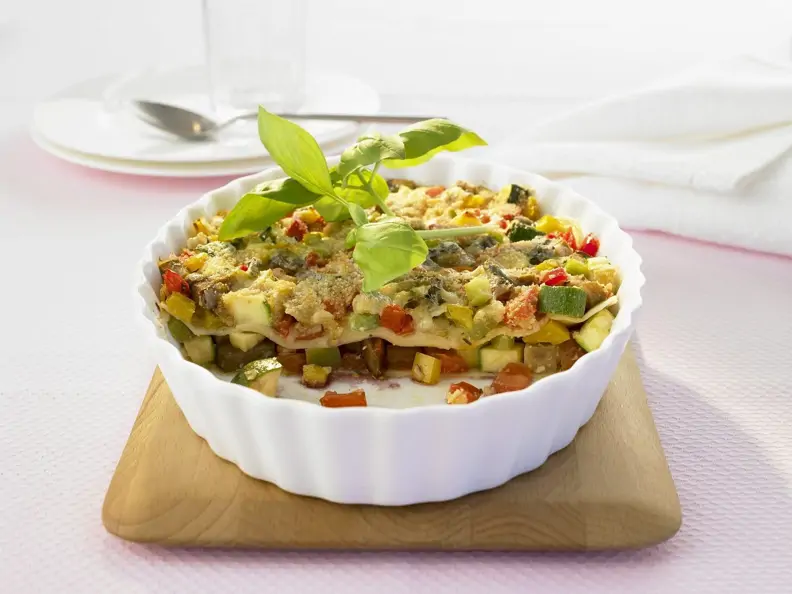 Lasagne mit buntem Gemüse