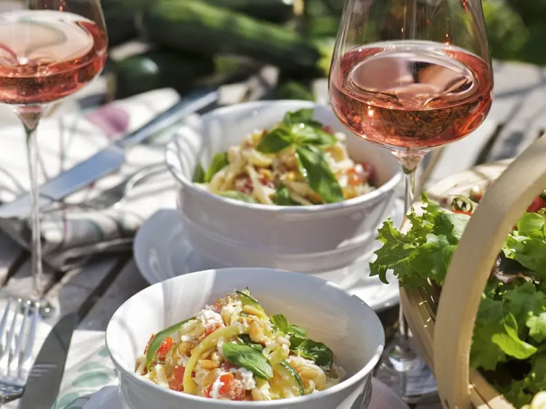 Pasta mit Ricotta und Gemüse
