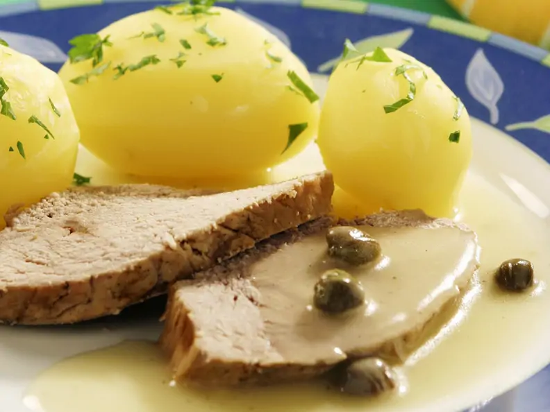 Eingemachtes Kalbsfleisch auf schwäbische Art