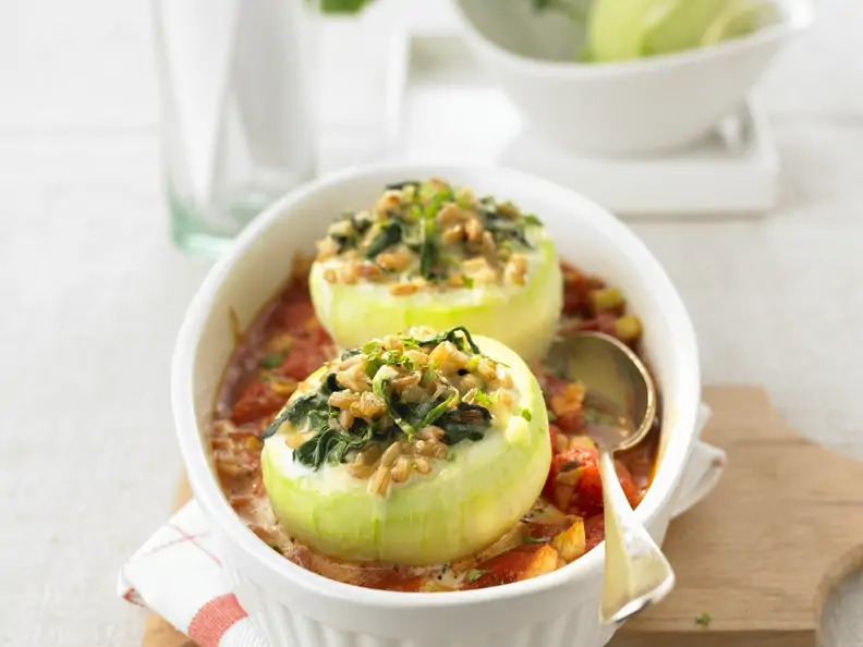 Kohlrabiknollen mit Füllung