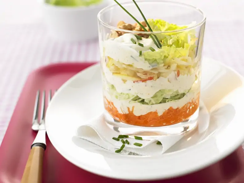 Schichtsalat mit Japankohl