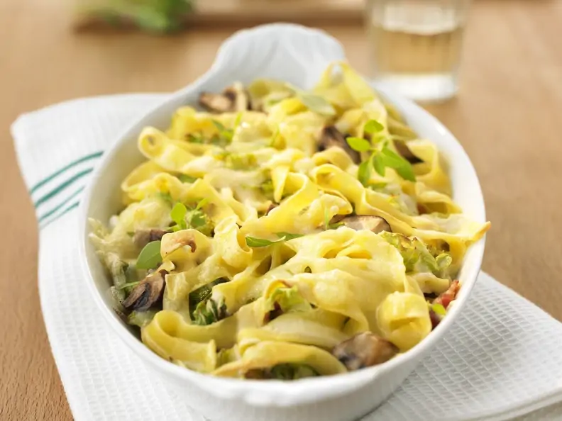 Nudelauflauf mit Chinakohl