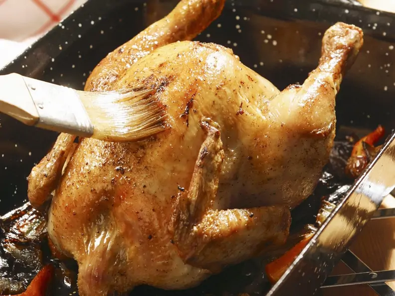 Gefülltes Hähnchen auf schwäbische Art (Mistkratzerle)