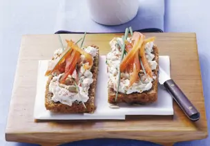 Brot mit Paprika-Quark