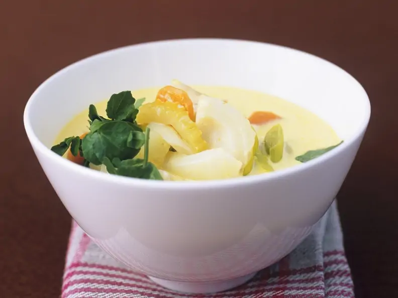 Fischeintopf mit Currysauce