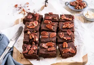 Süßkartoffel-Brownies mit Pekannüssen