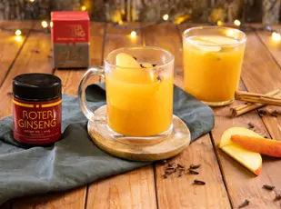 Winterlicher Ginseng-Teepunsch