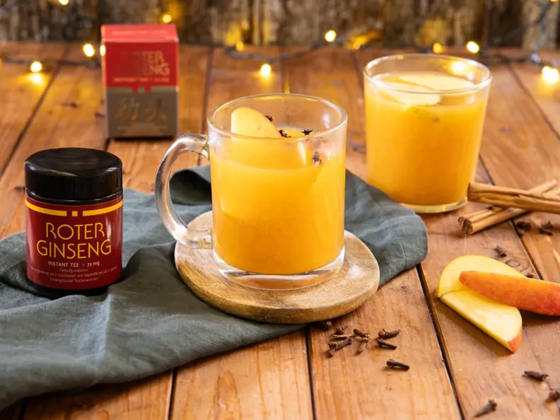 Winterlicher Ginseng-Teepunsch