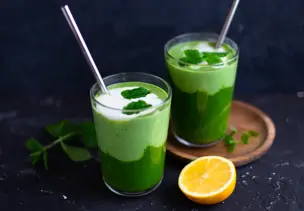 Grüner Smoothie mit Kefir